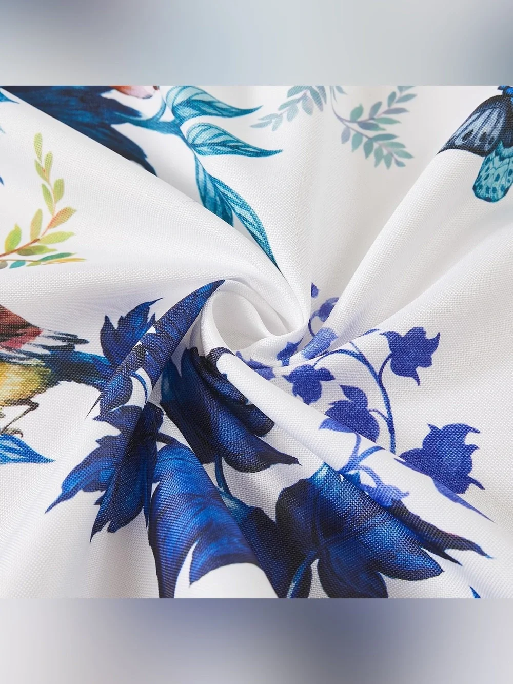 Lush Decor Fantasia Shower Curtain 72 x72 Teal & Blue Floral tropical bird